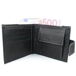 Портмоне мужское Croco-ПР-903 натуральная кожа 3 отд, 3 карм, черный флотер (40) 207672  фото 3