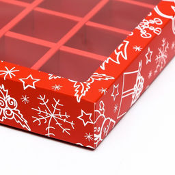 Коробка под 12 конфет новогодняя «Снеговик», 19×15×3.5 см