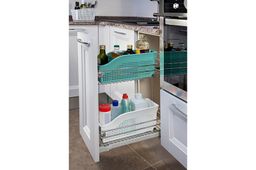 Контейнер хозяйственный 30,5*21*12,5 см Лофт белый на колесах широкий (модель - 622006) - Elan gallery фото 5