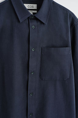 CAMISA MEZCLA DE ALGOD?N CEPILLADO RELAXED FIT - H&m фото 5