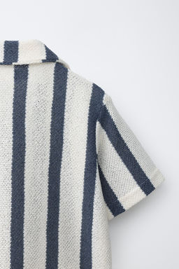 CAMISA PUNTO RAYAS / Azul - Zara фото 4