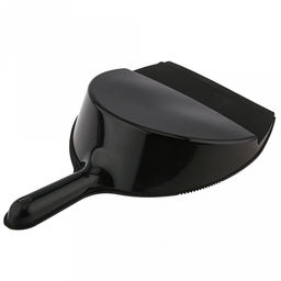 Комплект для уборки "Служанка" 2 предмета: щетка-сметка 27х4х8,5см, ворс ПВХ 5,5см, основание пластик, ручка бамбук; совок 22х32,2х7,8см с резинкой, пластик, цвет черный, общий размер комплекта 22х32,2х10,5см, упак. п/эт (Китай)