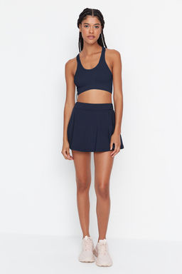 Lacivert 2 Katmanl? Ici Sortlu Tenis Orme Spor Sort Etek TWOSS22SR00067