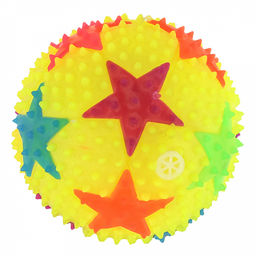 Пэт тойс (Pet toys) Игрушка для собаки Мяч с шипами д7,5см, круглый, ПВХ, с пищалкой, светящаяся, цвета микс (Китай)  фото 2