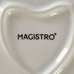Тарелка Magistro Сердце, d=25 см, фарфор, белая  фото 5