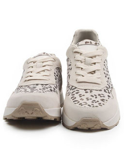 03-A1027-8 LT. BEIGE Кроссовки женские (натуральная замша, натуральная кожа)