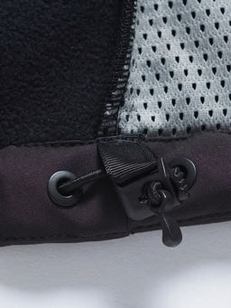 Ветровка женская софтшелл виндстоппер с капюшоном спортивная черного цвета 9616_1Ch