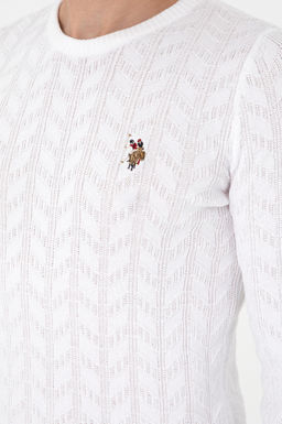 Мужской белый базовый свитер - U.s. polo assn фото 7
