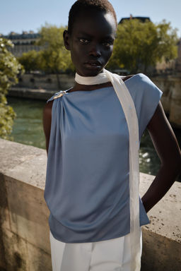 SATIN TOP WITH HARDWARE - Zara фото 12