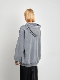 Худи с эффектом варки и вышивкой - Emka фото 8