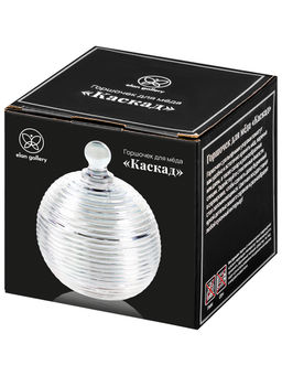 Горшочек д/меда 300 мл 10,7*10,7*13,5 см "Каскад" перламутровый