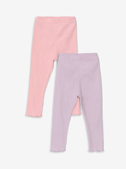 Beli Lastikli Basic K?z Bebek Tayt 2li