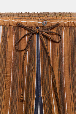 PANTAL?N PIJAMERO RAYAS ZW COLLECTION / Caramelo - Zara фото 5