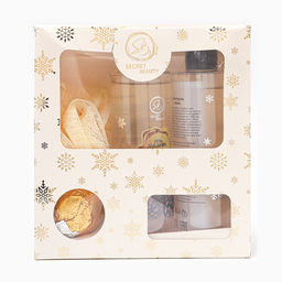 УЦЕНКА Новогодний подарочный набор косметики Снежное царство, с ароматом хвои и корицы. Золотая серия - SB BEAUTY фото 4
