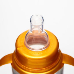 Бутылочка для кормления малыша M&B «Золотая коллекция: белый мрамор», классическое горло, с ручками, от 3 мес., 250 мл., цилиндр