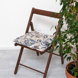 Сидушка на стул Доляна Blooming garden 42х42х7см, 100% хлопок, 164 г/м2