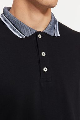 Beyaz Slim/Dar Kesim %100 Polo Yaka T-shirt TMNSS22PO00014