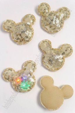 Патч с пайетками "Мультик" 6*5,3 см (5 шт) SF-3165, золотой УЦЕНКА