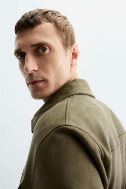 FAUX SUEDE OVERSHIRT - Zara фото 6