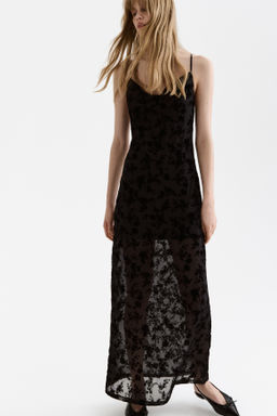 Vestido de tirantes con estampado afelpado - H&m фото 2