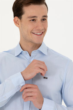 U. S. Polo Assn Мужская голубая базовая рубашка с длинным рукавом - U.s. polo assn фото 9