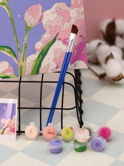 Картина по номерам на подрамнике Draw Me! Flower in the night, (20*20 см)