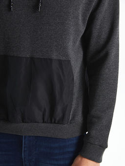 Uzun Kollu Erkek Kal?n Hoodie