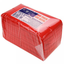 Салфетки бумажные "БигПак" 24х24см, 400шт в упаковке, целлюлоза 100%, интенсив, красный, ГОСТ Р 52354-2005, Comfy (Россия)