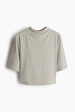 Top de microfibra con cuello perkins - H&m фото 4