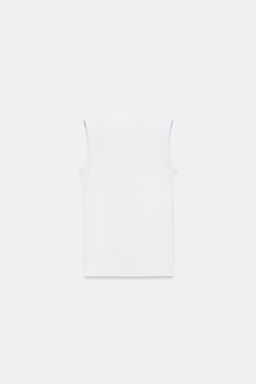 POLYAMIDE TOP WITH WIDE STRAPS - Zara фото 43