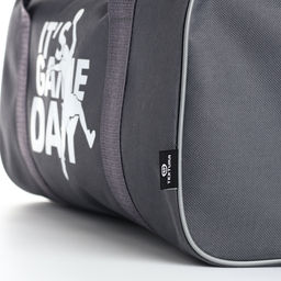 Сумка спортивная на молнии TEXTURA, с подкладкой, с длинным ремнём, маленький размер, серая