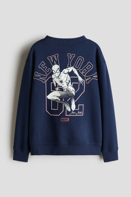 Sudadera estampada con interior cepillado