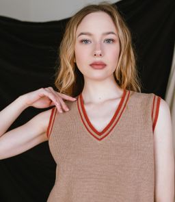 Жилет #КТ7729, бежевый