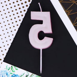 Свеча в торт 5, розовая - Страна карнавалия фото 4