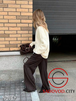 Свитер-туника из плотного вязаного трикотажа