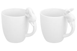 Набор 2 кружки Elan Gallery Кролики фарфор 350 мл 12×8,5×11,5 см  фото 15