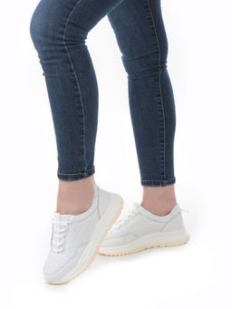 05-PDL250-1 WHITE Кроссовки женские (натуральная кожа)