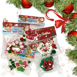 Сквиш лапка новогодняя лапка ассорти