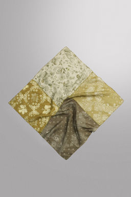 BANDANA PATCHWORK RAMIO - ALGOD?N / Verde - Zara фото 3