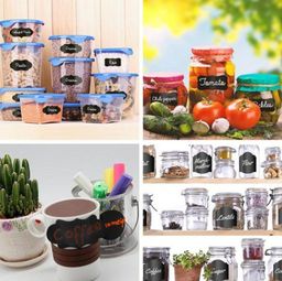 Наклейки для кухни грифельные Ассорти Меловые 8шт. (0970) Лист 10х15 см - Мой органайзер фото 12