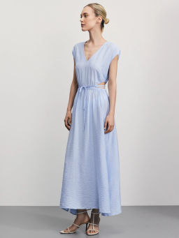 Платье миди из жатой вискозы / Zarina  фото 3