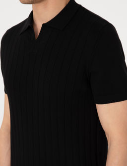 Siyah Slim Fit %100 Pamuk Polo Yaka Triko Ti__rt - Pierre cardin фото 7