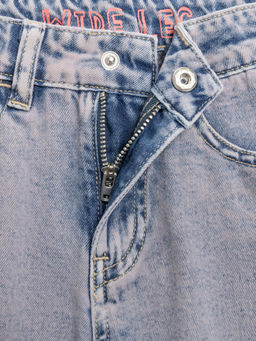 ACOOLA / Брюки джинсовые детские для девочек Como сине-розовый  фото 4