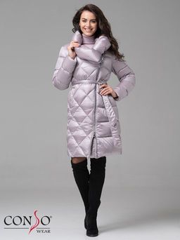 Conso/WL 180506 - silver lilak Женское пуховое пальто