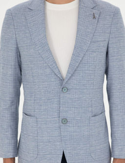 Mavi Slim Fit Keten Kar___ml_ Spor Ceket