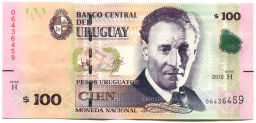 Банкнота 100 песо 2019 года Уругвай
