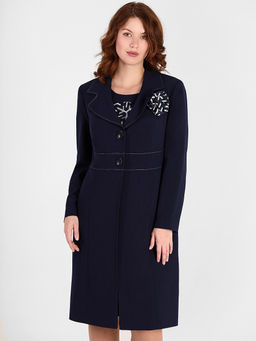 ЭЛЬЗА 1021.1.С1 Платье+ тренч+ брошь - Almond фото 3