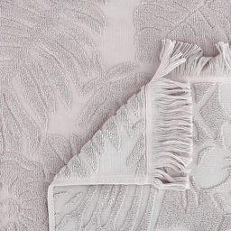 Полотенце махровое Тропики 50х90см, хлопок 100%, с бахромой, серый (Китай)