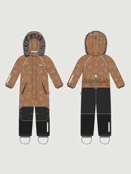 Комбинезон 8з0926 кэмел/черный