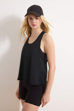 Siyah-Gul Kurusu 2li Micro Kumas Orme Spor T-Shirt THMSS26TS00001